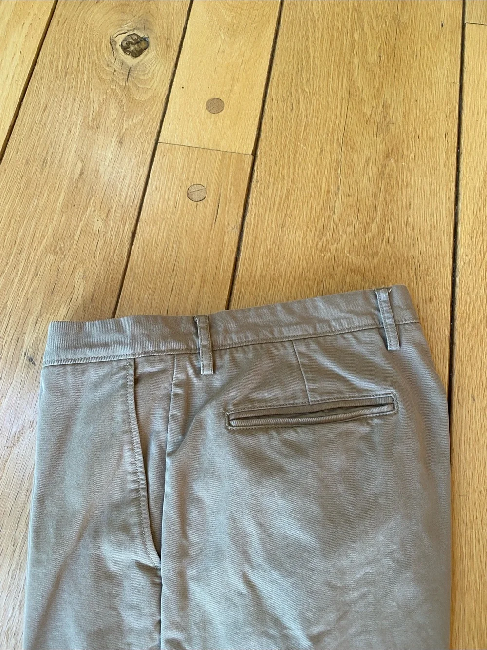 J. Crew Broken-In Khaki Pants - Beige with Cream Waistband
